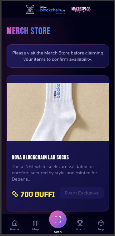 Built-in merch store